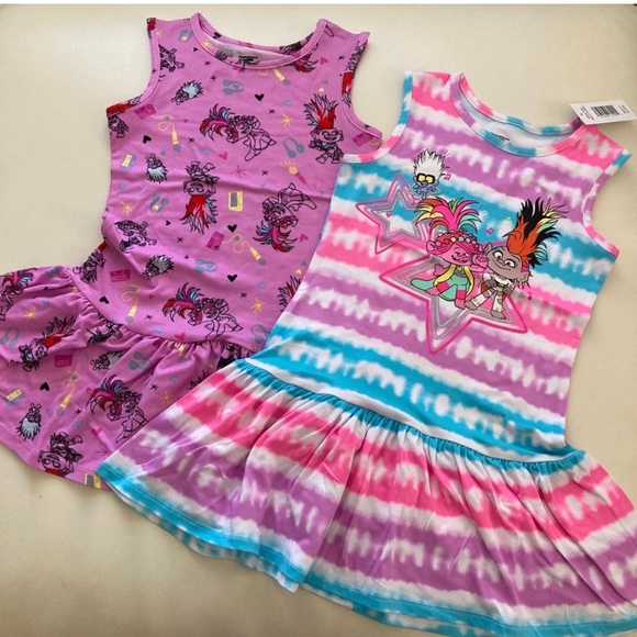 Dreamworks Other - Dreamworks Trolls The softest and cutest set of two dresses 2164